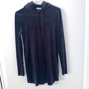 Garage Velour Navy Blue Sweater Dress - Size xs